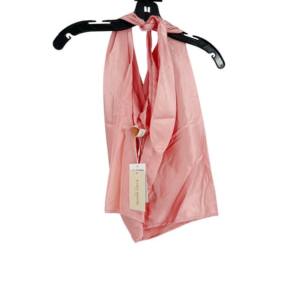 RAMY BROOK Top NEW Size M Harriet Silk Halter Tank Top Convertible Light Pink - Picture 7 of 8